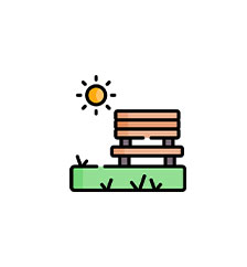 Extérieur avec salon de jardin