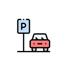 Parking gratuit à 200 m